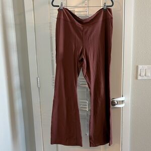 Dusty Pink Ribbed Yoga Pants